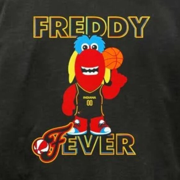 Indiana Fever Freddy Fever Tour Mascot Graphic T-Shirt Vintage Tee - Picture 2 of 5